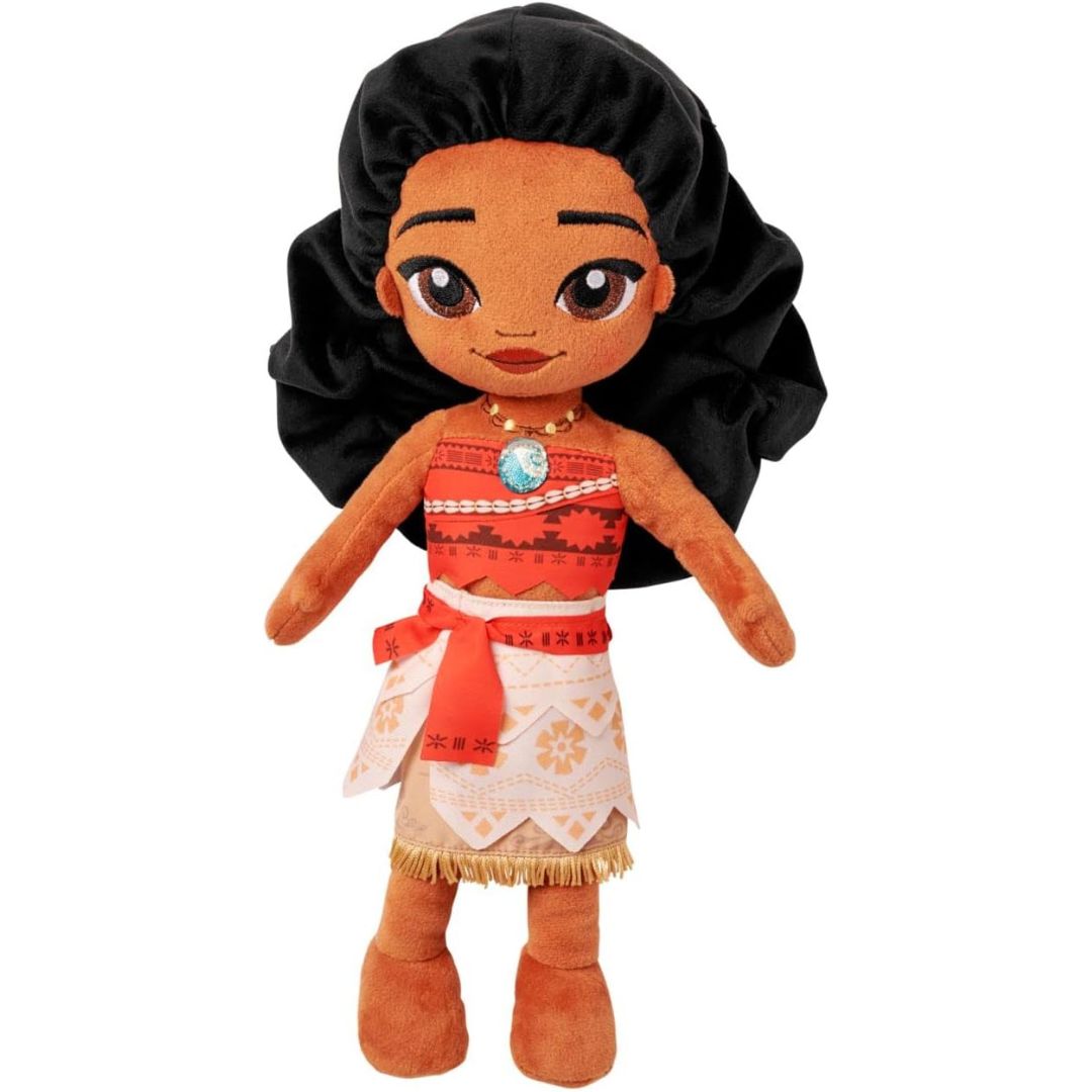 Disney Store Official Princess Plush Doll, Moana, Medium 14 Inches, Soft Plushy with Embroidered Features, Princess Toys for Girls, Disney Dolls, Stuffed Animals for Girls