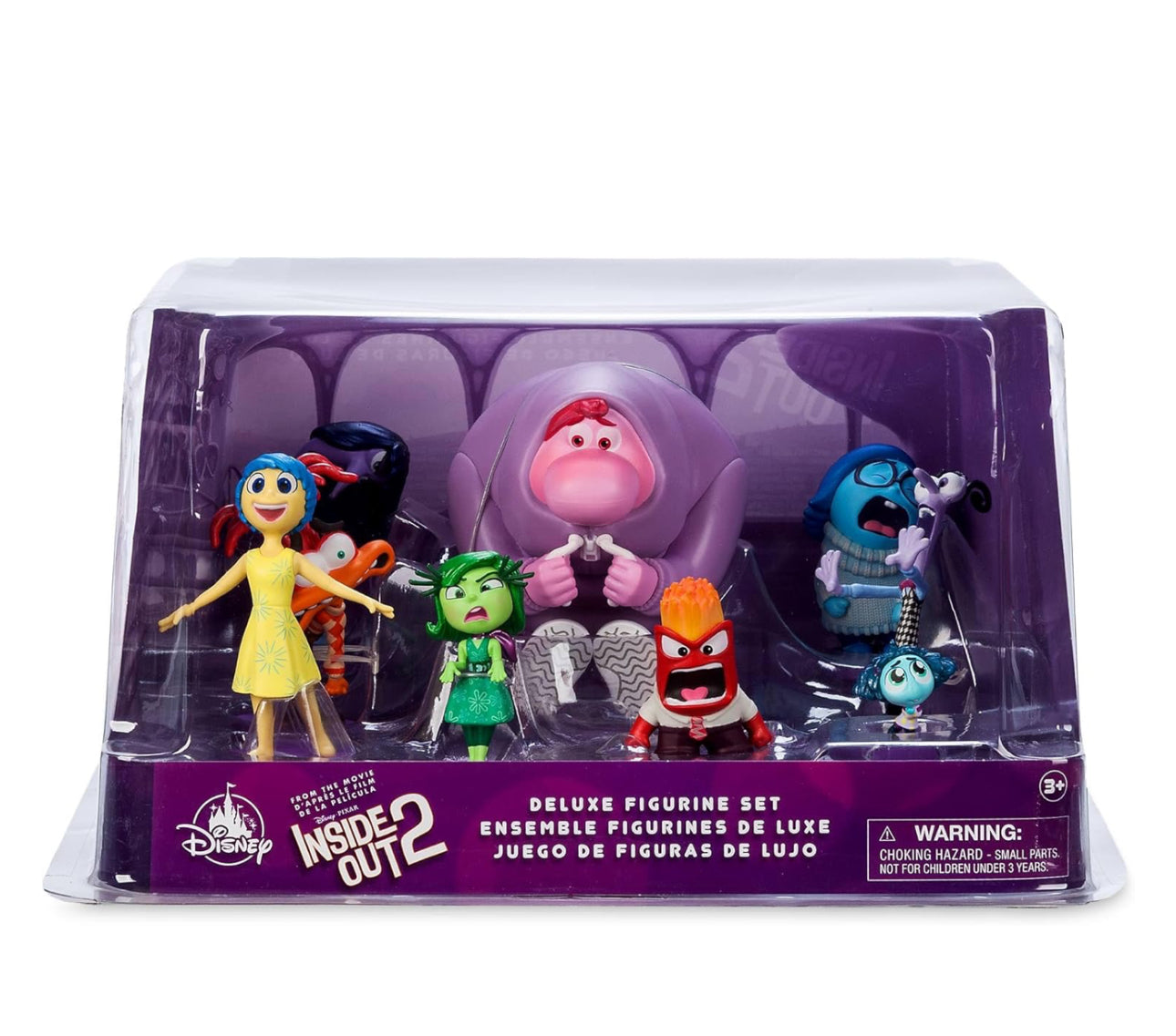 Disney Store Official Inside Out 2 Figurine Playset Set, 9 Moulded Toys, Including Joy, Sadness, Anger, Anxiety, Disgust, Envy, Ennui, Embarrassment & Fear