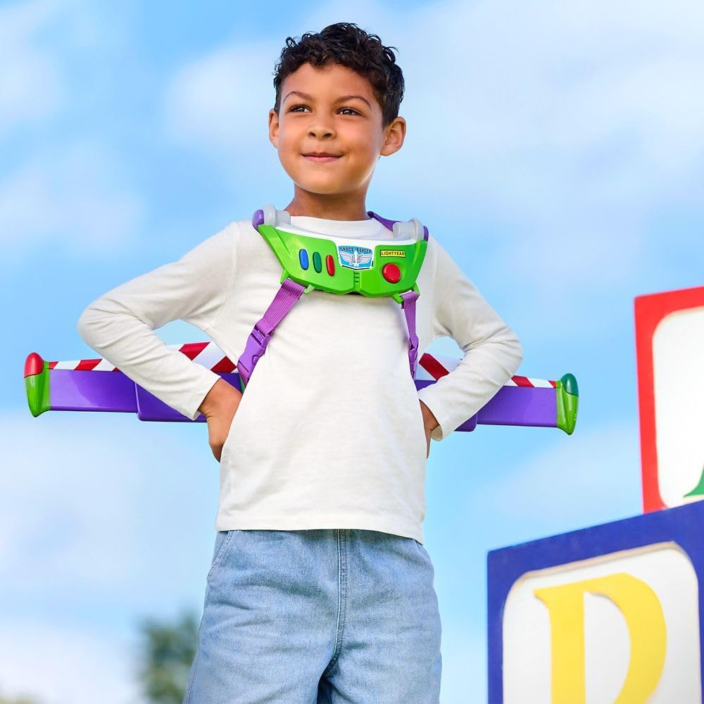 Toy Story Buzz Lightyear Toy Jet Pack with LED Light & Sound Effects, Space Ranger Roleplay Accessory with Adjustable StrapsDisney Store Official