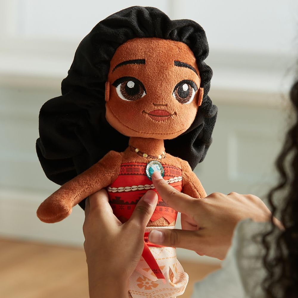Disney Store Official Princess Plush Doll, Moana, Medium 14 Inches, Soft Plushy with Embroidered Features, Princess Toys for Girls, Disney Dolls, Stuffed Animals for Girls